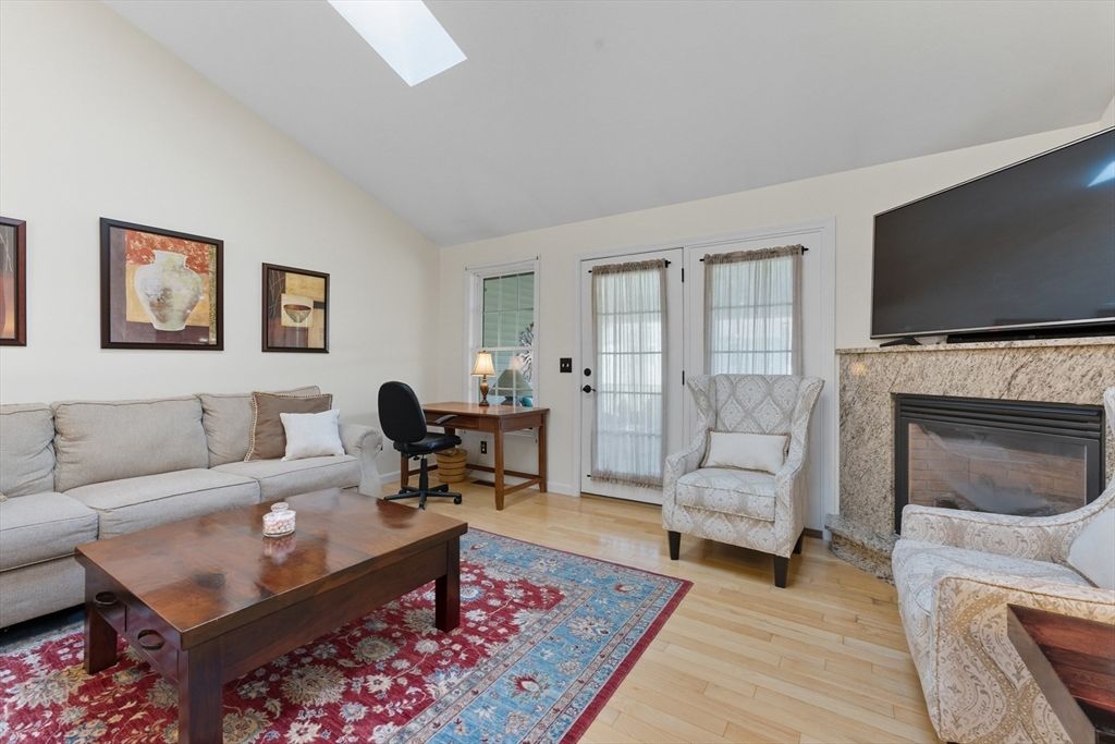 Fireplace, Home Office, Interior, Living room, Wood Texture Flooring