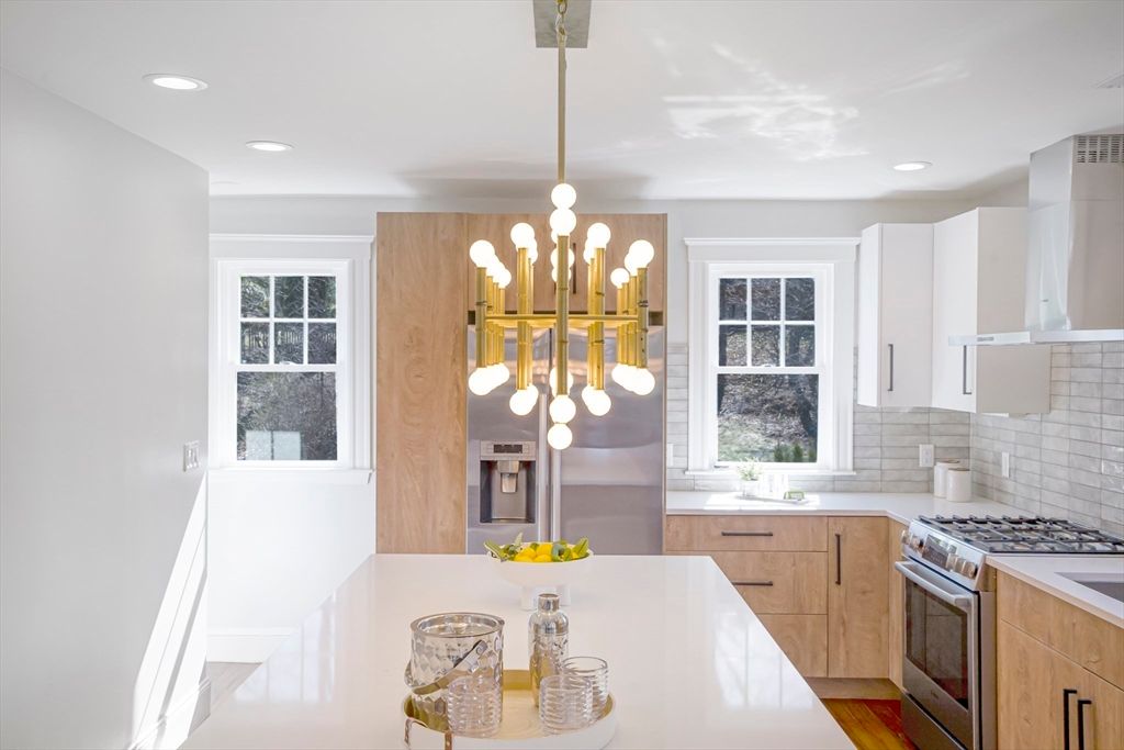 Interior, Kitchen, Pendant Lights, Recessed Lighting, Stainless Steel Appliances