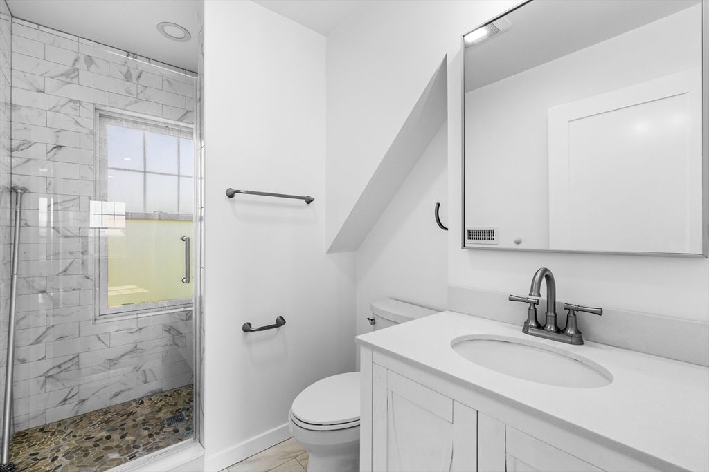 Bathroom, Glass Shower, Interior, Marble Walls
