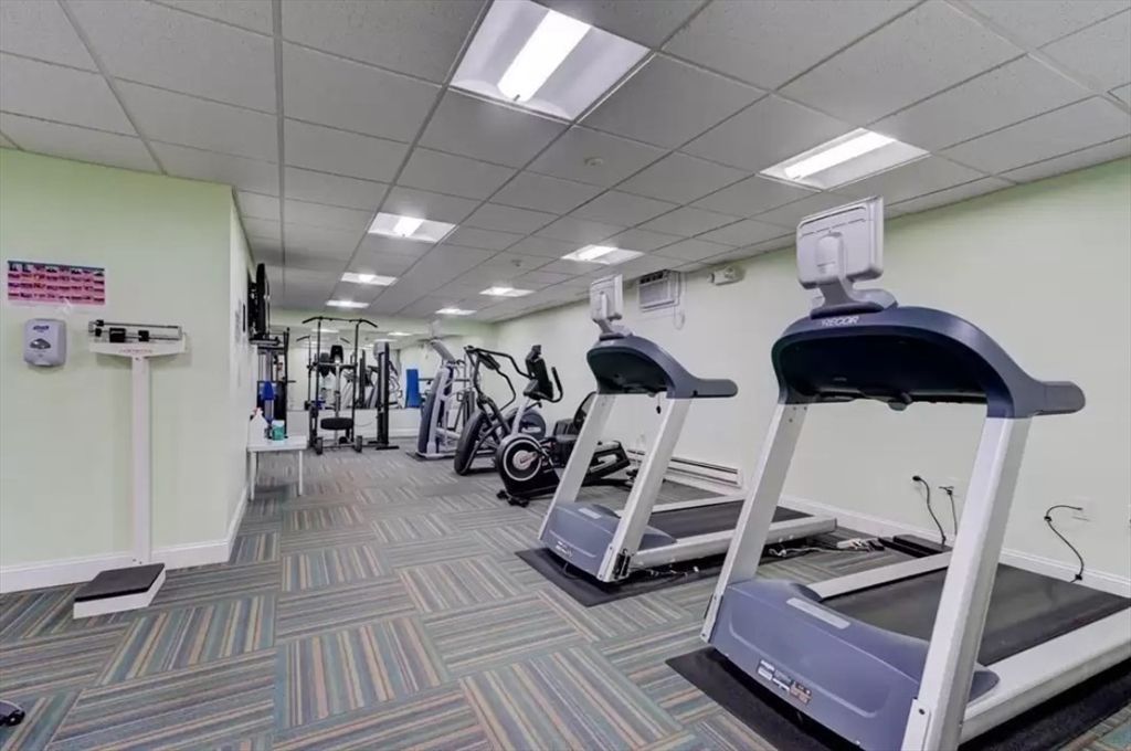 Fitness Equipment, Gym, Interior, Recessed Lighting