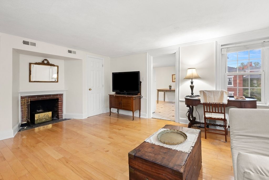 Fireplace, Interior, Wood Texture Flooring