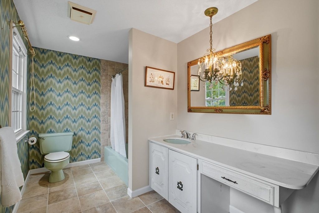 Bathroom, Chandelier, Interior, Recessed Lighting