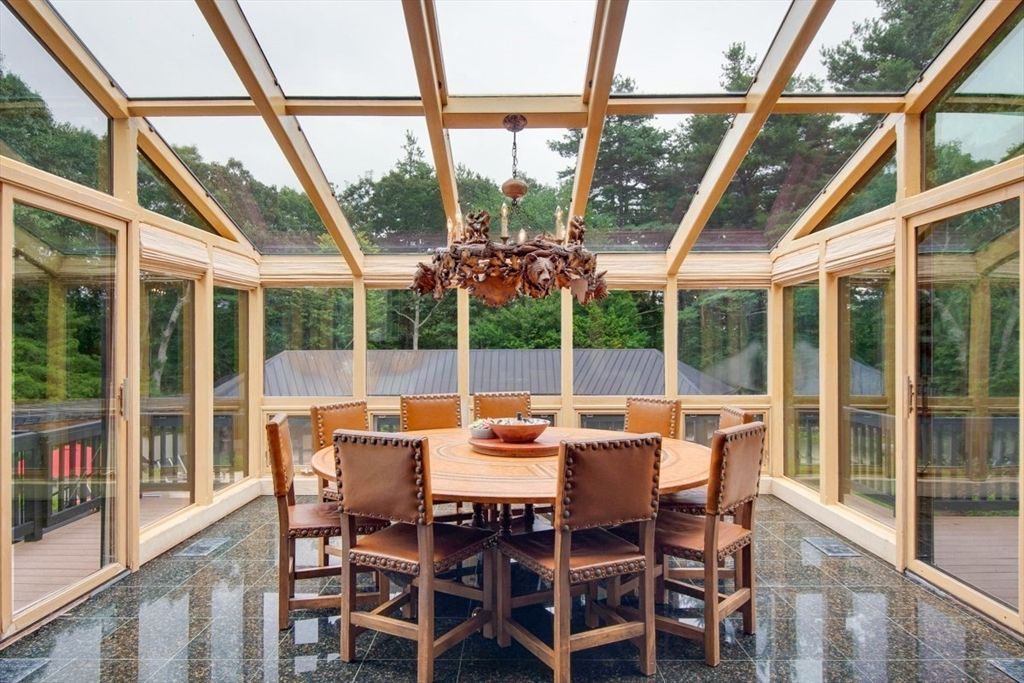Chandelier, Dining room, Glass Ceilings, Interior, Sun Room