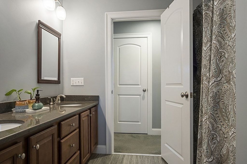 Bathroom, Dual Sink Vanities, Interior, Wood Texture Flooring