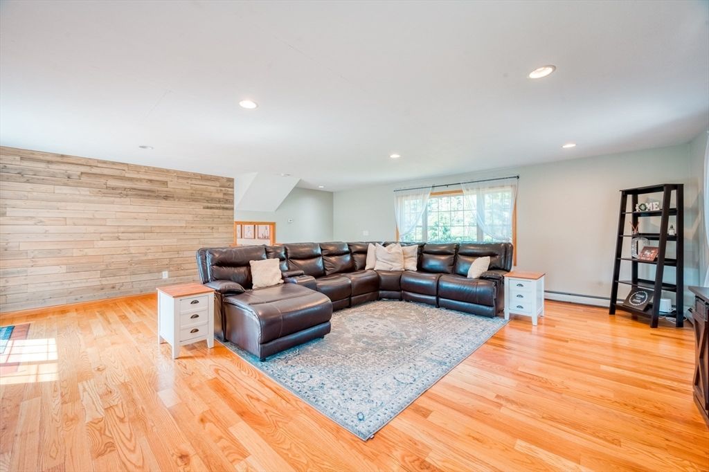 Interior, Living room, Recessed Lighting, Wood Texture Flooring, Wooden Walls
