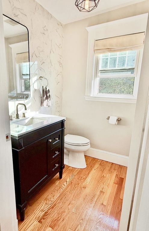 Bathroom, Interior, Marble Walls, Wood Texture Flooring