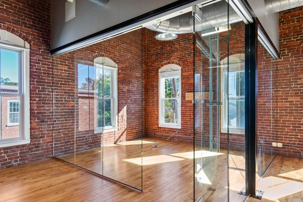 Empty room, Interior, Stone Walls, Wood Texture Flooring