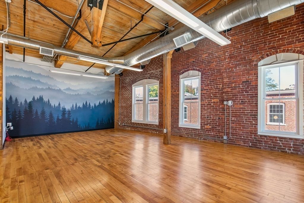 Empty room, Interior, Stone Walls, Wood Texture Flooring
