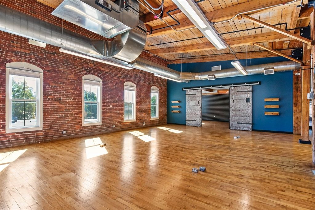 Empty room, Interior, Stone Walls, Wood Texture Flooring