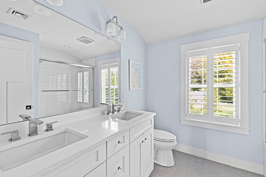Bathroom, Dual Sink Vanities, Glass Shower, Interior