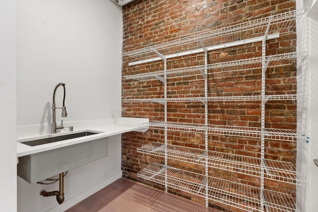 Interior, Stone Walls, Wood Texture Flooring