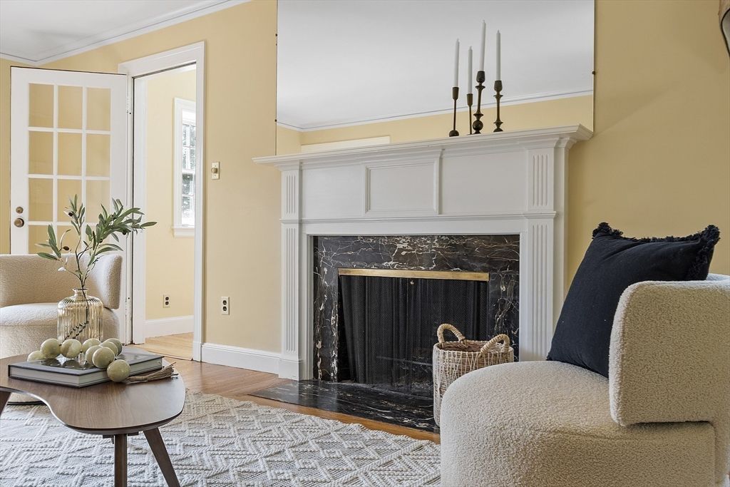 Fireplace, Interior, Wood Texture Flooring