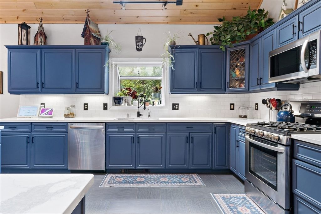 Interior, Kitchen, Stainless Steel Appliances, Wooden Ceilings