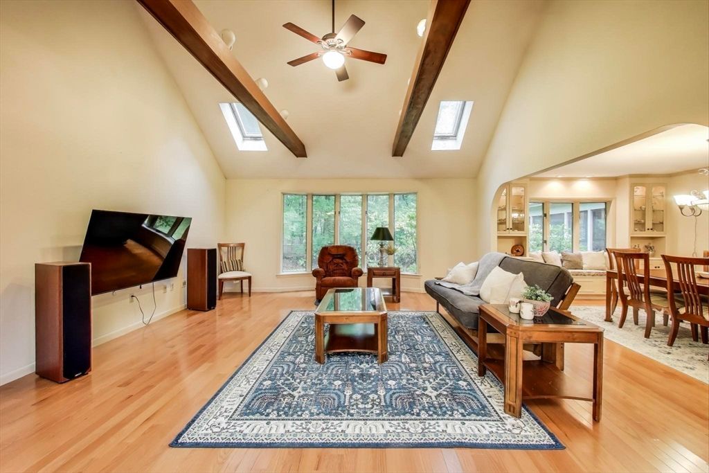 Dining room, Interior, Living room, Wooden Beams, Wood Texture Flooring