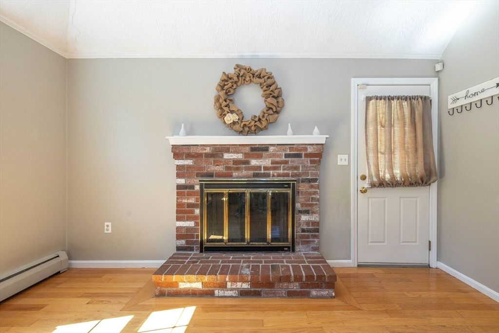 Fireplace, Interior, Wood Texture Flooring