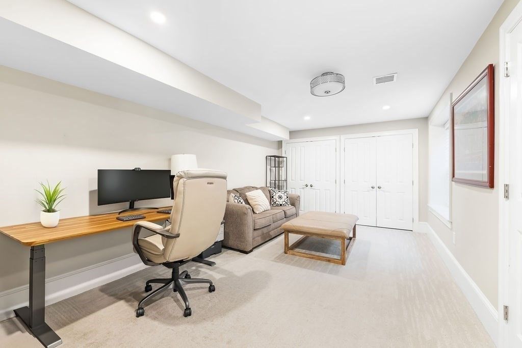 Home Office, Interior, Recessed Lighting