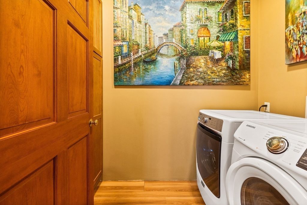 Interior, Washer, Wood Texture Flooring