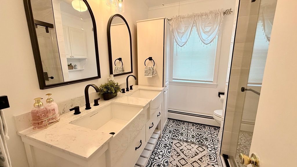 Bathroom, Dual Sink Vanities, Glass Shower, Interior