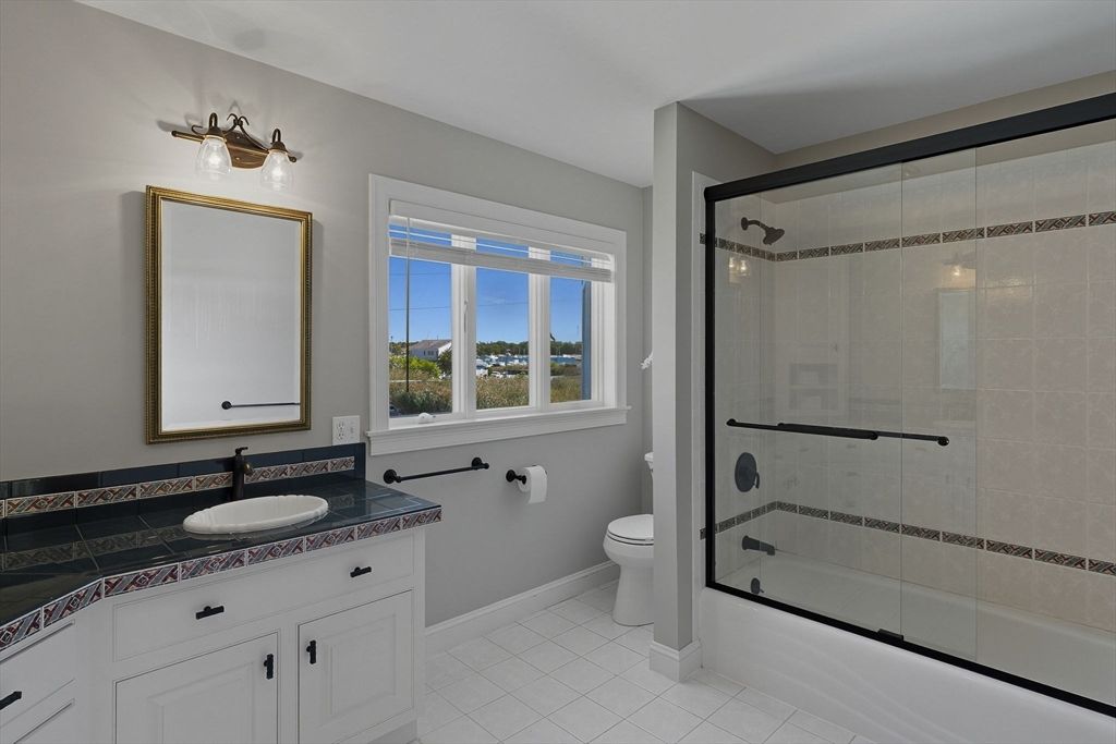 Bathroom, Dual Sink Vanities, Glass Shower, Interior, Tile Countertops