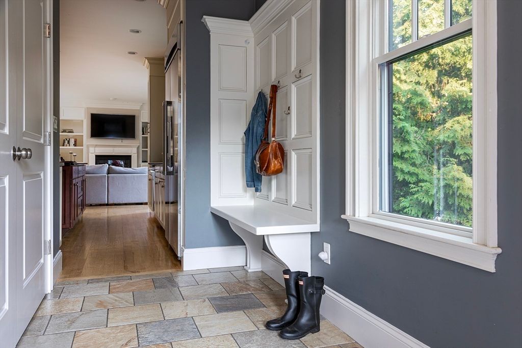 Fireplace, Interior, Recessed Lighting, Wood Texture Flooring