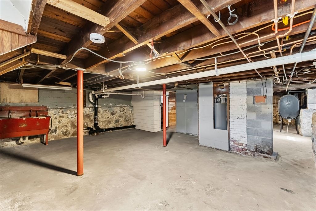 Interior, Stone Walls, Wooden Beams