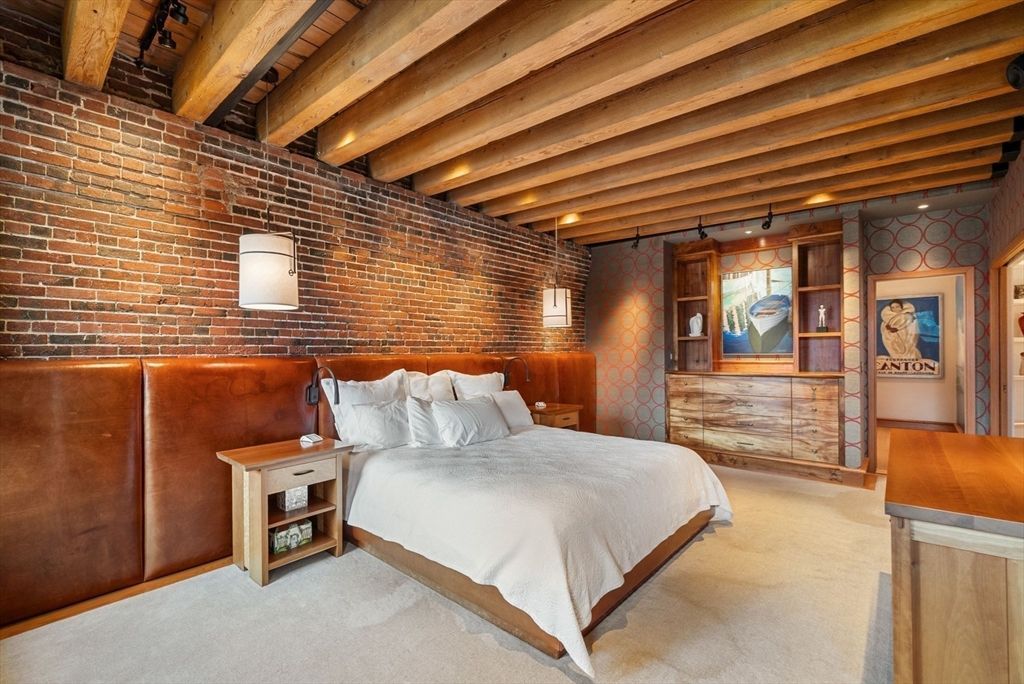 Bedroom, Interior, Stone Walls, Wooden Beams