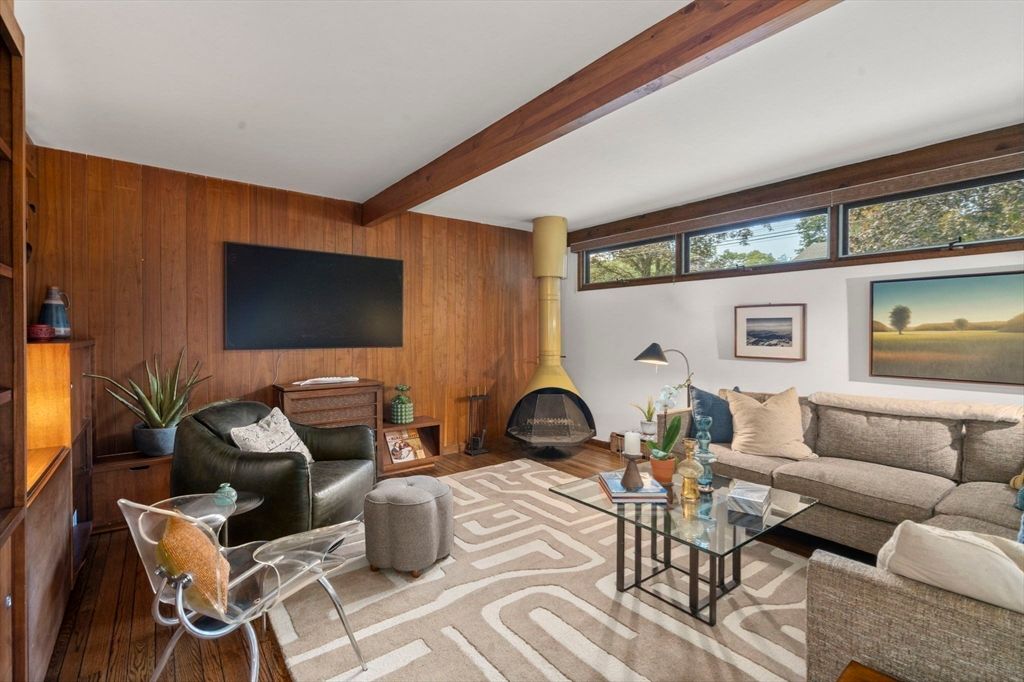Fireplace, Interior, Living room, Wooden Walls