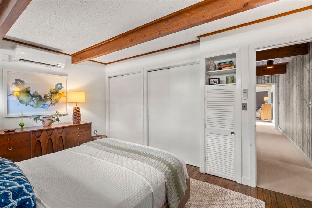 Bedroom, Interior, Wooden Beams, Wood Texture Flooring