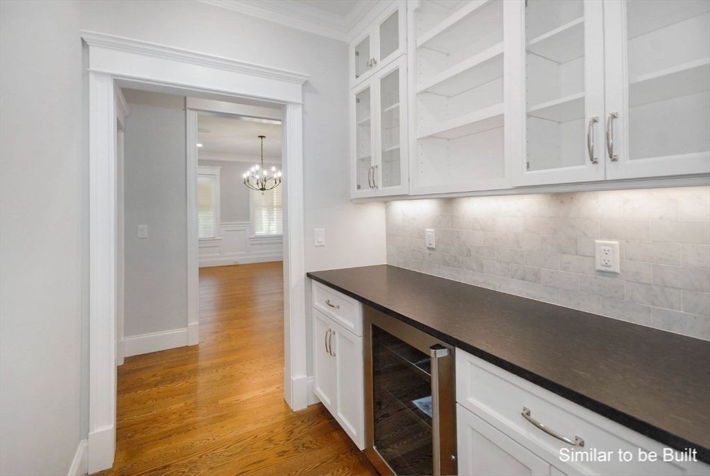 Chandelier, Empty room, Interior, Kitchen, Wood Texture Flooring