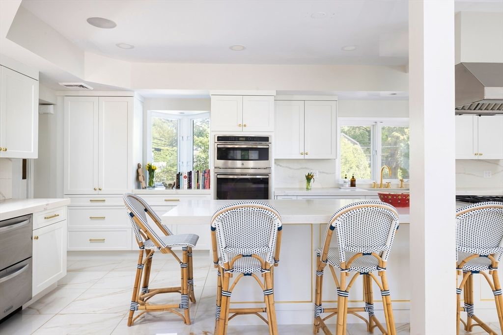 Interior, Kitchen, Marble, Recessed Lighting, Stainless Steel Appliances