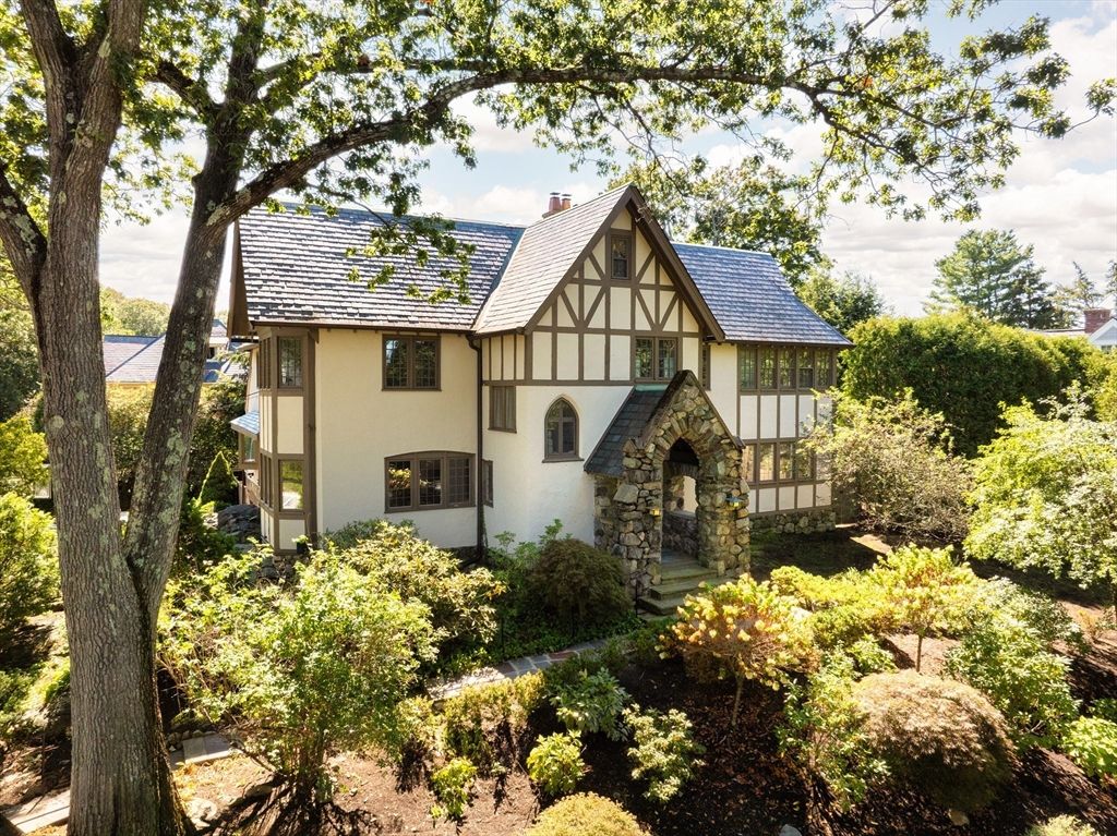 Backyard, Exterior, Facade, Tudor Revival