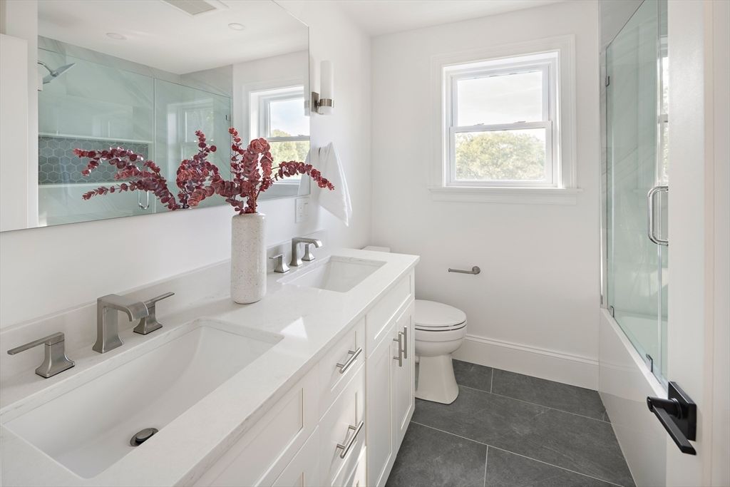 Bathroom, Dual Sink Vanities, Glass Shower, Interior