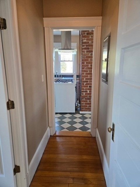 Interior, Stone Walls, Wood Texture Flooring