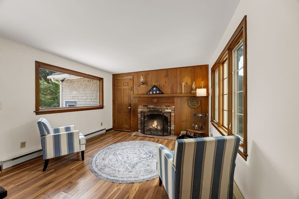 Fireplace, Interior, Living room, Wood Texture Flooring, Wooden Walls