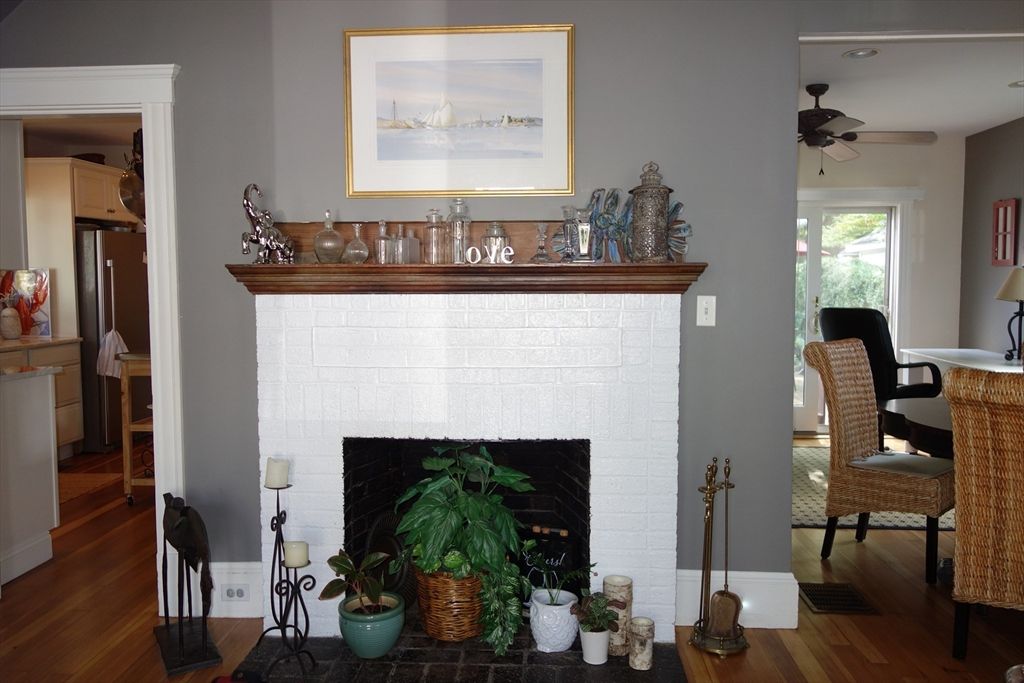 Fireplace, Interior, Wood Texture Flooring