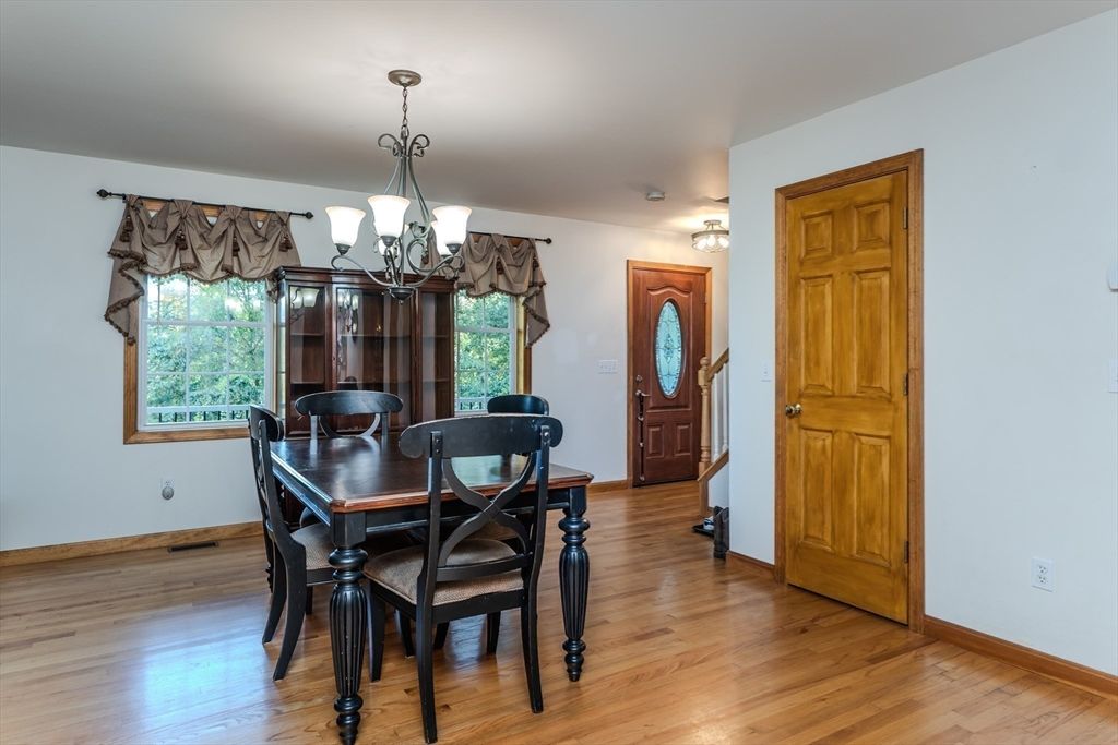 Chandelier, Dining room, Interior, Wood Texture Flooring