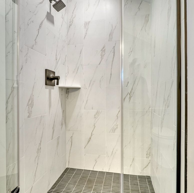 Bathroom, Glass Shower, Interior, Marble Walls