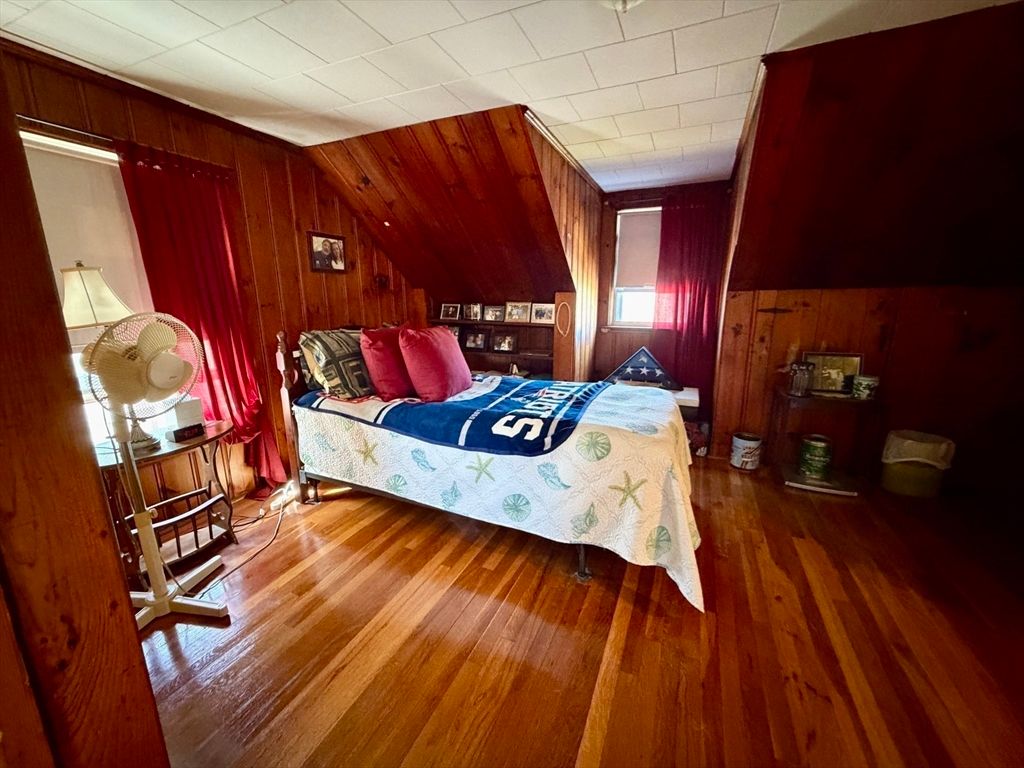 Bedroom, Interior, Wood Texture Flooring, Wooden Walls