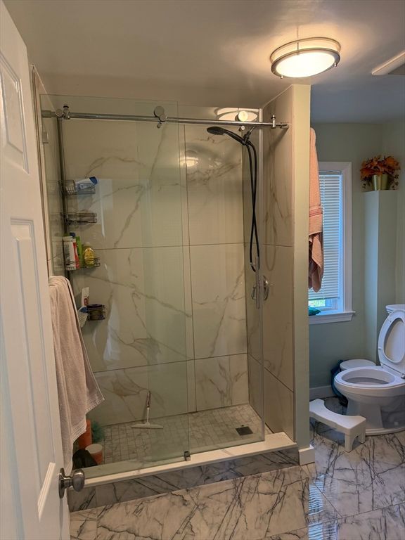 Bathroom, Glass Shower, Interior, Marble, Marble Walls
