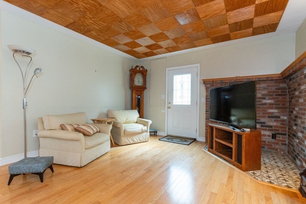 Interior, Living room, Stone Walls, Wood Texture Flooring