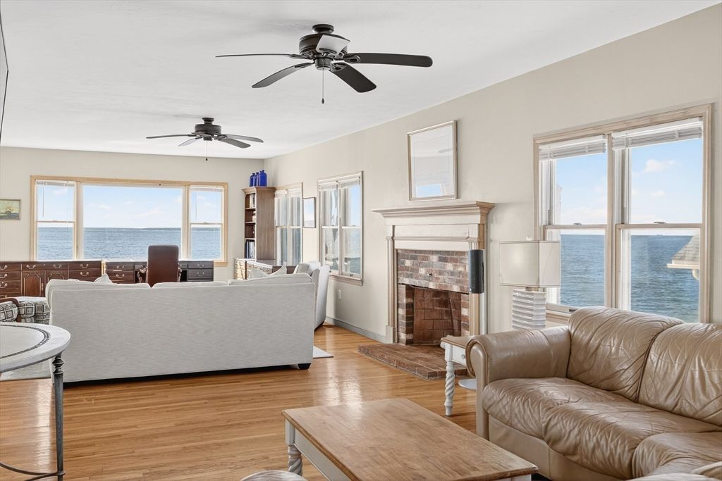 Fireplace, Interior, Living room, Water, Wood Texture Flooring