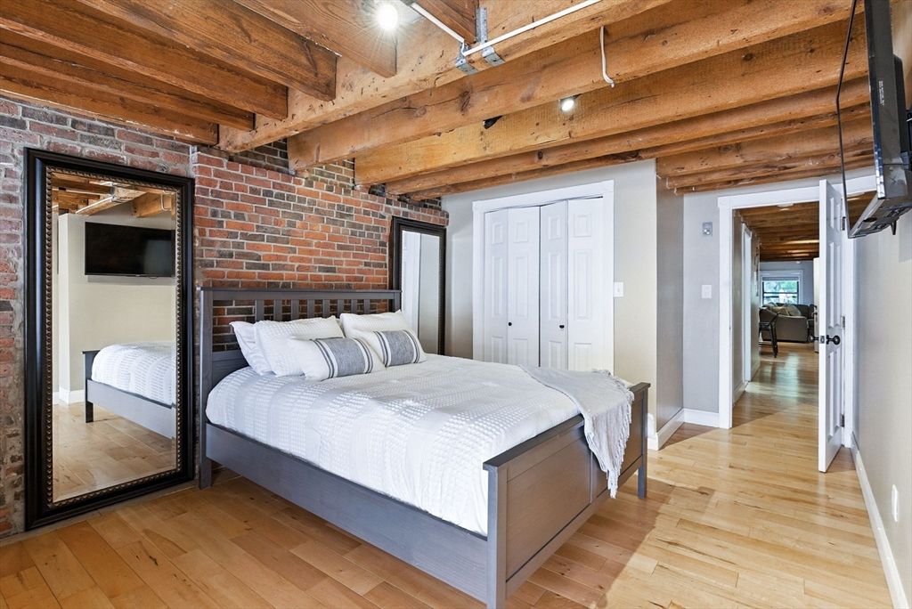 Bedroom, Interior, Stone Walls, Wooden Beams, Wooden Ceilings, Wood Texture Flooring