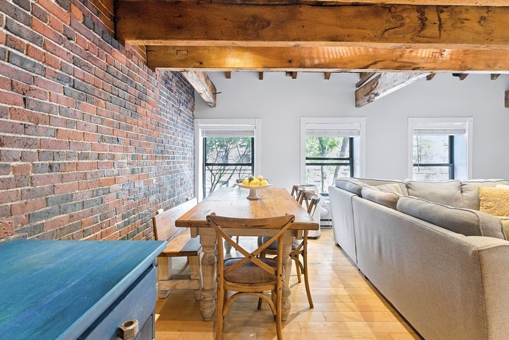 Dining room, Interior, Living room, Stone Walls, Wooden Beams, Wooden Ceilings, Wood Texture Flooring