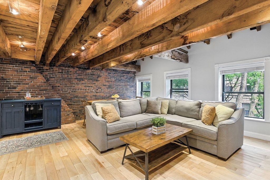 Interior, Living room, Stone Walls, Wooden Beams, Wooden Ceilings, Wood Texture Flooring