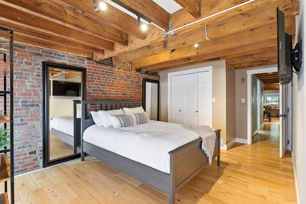 Bedroom, Interior, Stone Walls, Wooden Beams, Wooden Ceilings, Wood Texture Flooring
