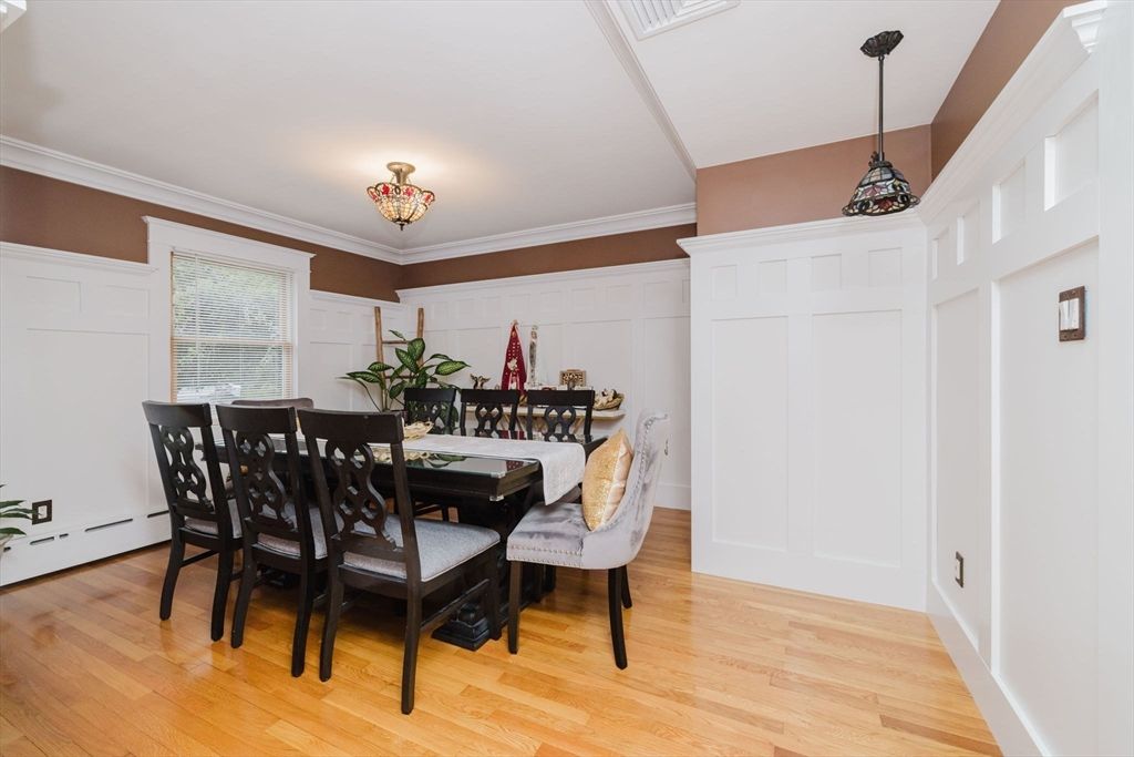 Dining room, Interior, Wood Texture Flooring