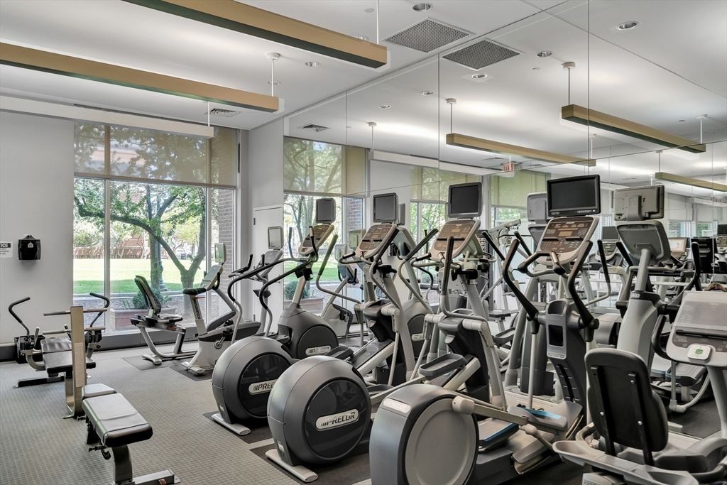 Fitness Equipment, Gym, Interior, Recessed Lighting