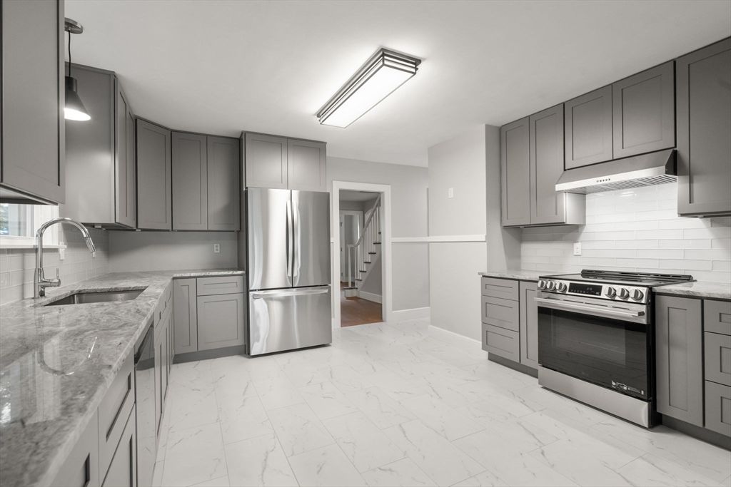Interior, Kitchen, Marble, Stainless Steel Appliances
