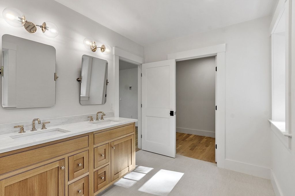 Bathroom, Dual Sink Vanities, Interior, Wood Texture Flooring