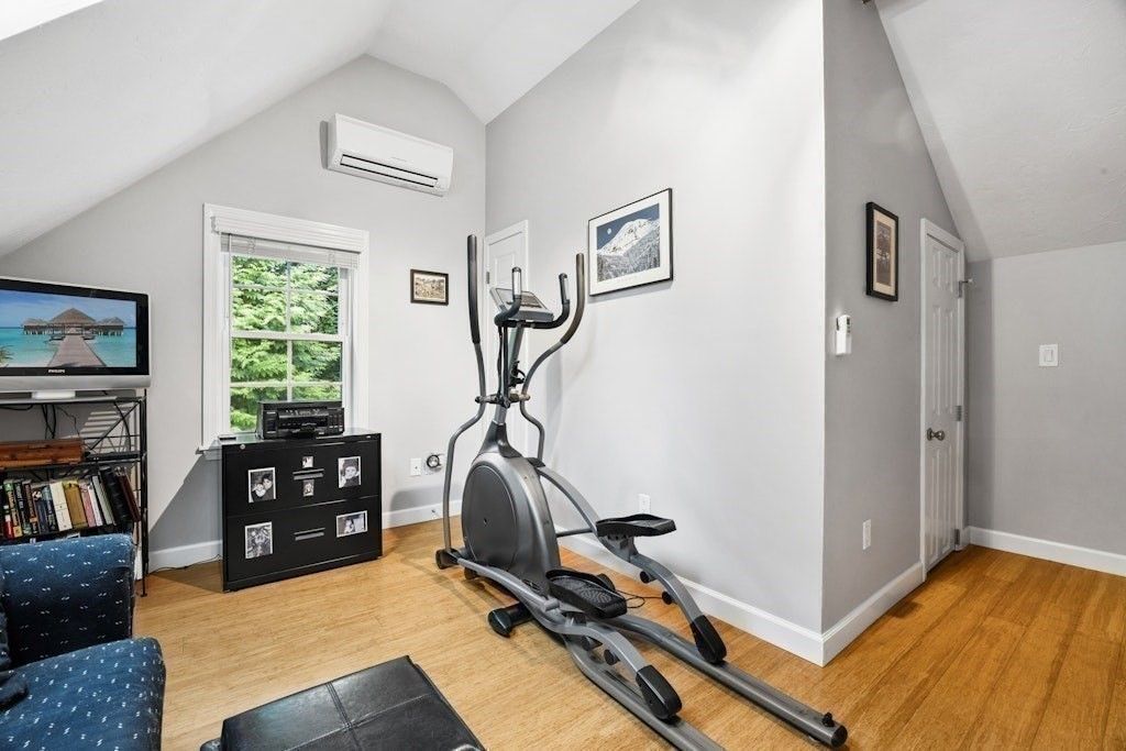 Fitness Equipment, Interior, Wood Texture Flooring